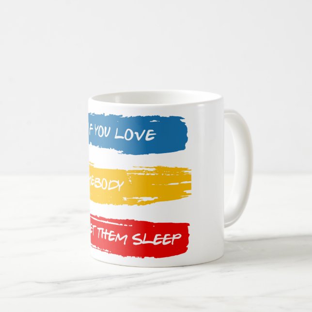 Caneca De Café Deixe-Os Dormir (Frente Esquerda)