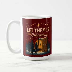 Caneca De Café Deixe-os Entrar para o Design de Natal