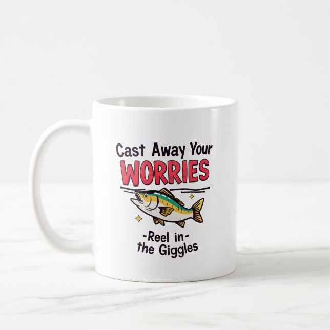 Caneca De Café Deixe Para Trás Suas Preocupações (Esquerda)