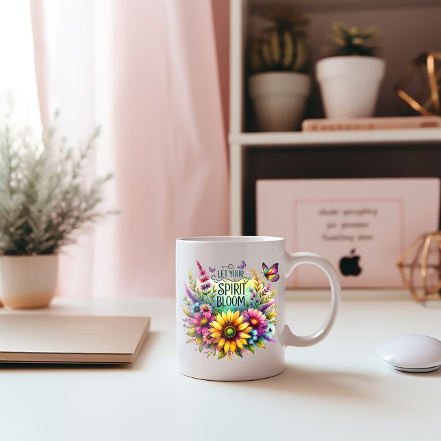 Caneca De Café Deixe seu espírito sangrar (Criador carregado)