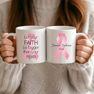 Caneca De Café Deixe Sua Fé Ser Maior Que Seu Medo