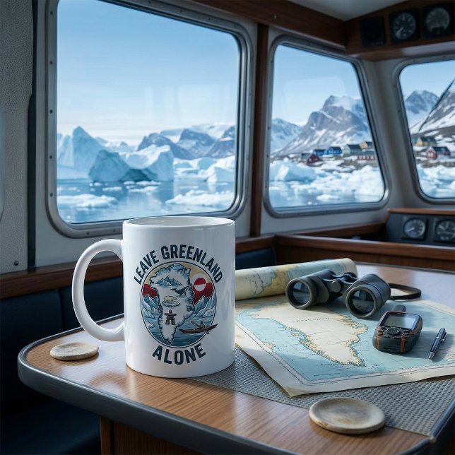 Caneca De Café Deixem a Groenlândia em Paz (Criador carregado)