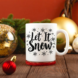 Caneca De Café Deixem-na Neve Elegante Escrever Coffee Mug De Nat