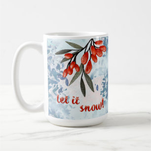 Caneca De Café Deixem-no Snowberry - Cartão de Inverno Whimical