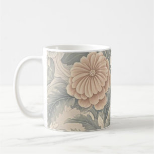 Caneca De Café delicado floral maleável inspirado na vintagem ele