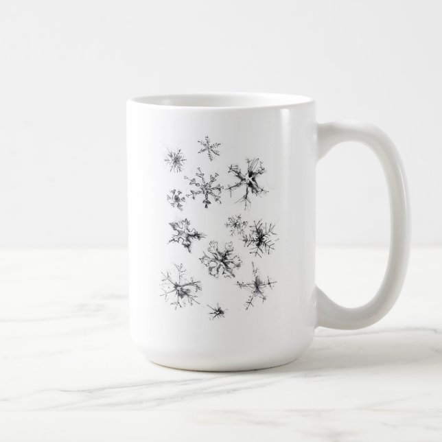 Caneca De Café Delicar Flocos de Neve de Queda (Direita)