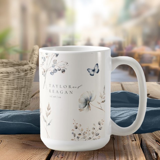 Caneca De Café Delicar Wildflower Watercolor, ID1102 (Criador carregado)