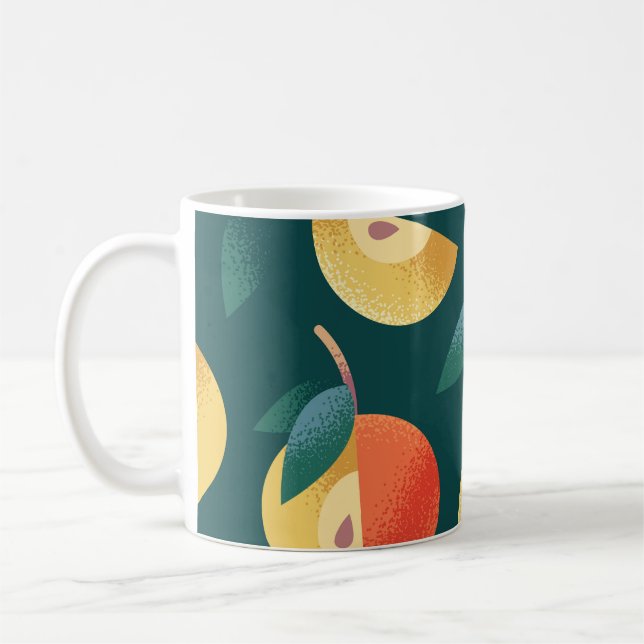 Caneca De Café Delícia da Maçã: Verde Escuro Sem Vista. (Esquerda)