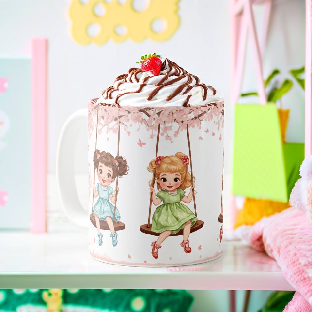 Caneca De Café Delícia das Irmãs Balançando (Criador carregado)