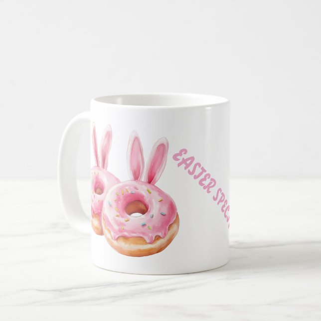 Caneca De Café Delícia de Rosquinha Bunny (Frente Esquerda)