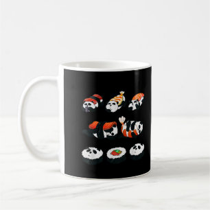 Caneca De Café Delicioso Sushi de Panda Fofo Abraço Maki Amante D