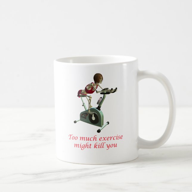Caneca De Café Demasiado exercício (Direita)