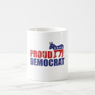 Caneca De Café Democrata orgulhosa Tan afligido asno