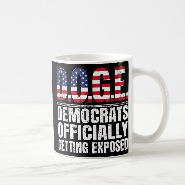 Caneca De Café Democratas-Cães Oficialmente Expostos _4 (Direita)