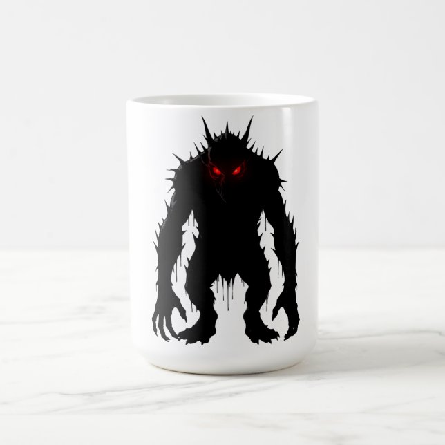 Caneca De Café Demônio das Sombras Monstro Olhos Vermelhos Terror (Centro)