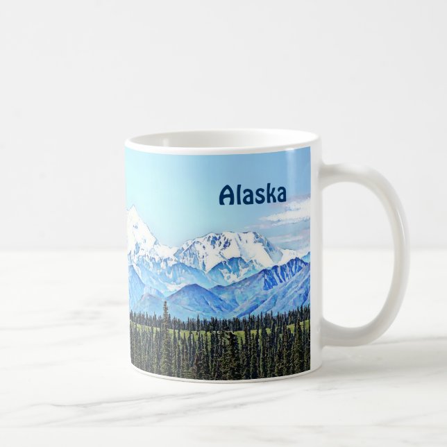 Caneca De Café Denali (Monte McKinley) (Direita)