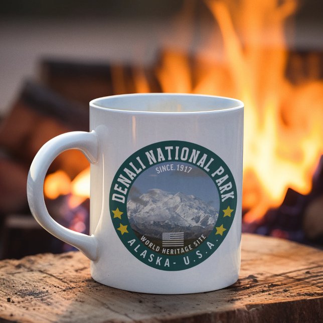 Caneca De Café Denali National Park Alaska - Adventure awaits (Criador carregado)