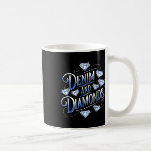 Caneca De Café Denim E Diamantes Country Western Bachelorette Pa