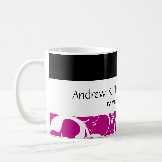 Caneca De Café Dental Office Funcionarios Pro Damask (Esquerda)