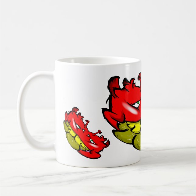 Caneca De Café Dente amarela achatada de Alienígena de zíper zípi (Esquerda)