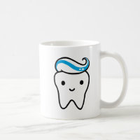 Dente bonito com pasta de dente Kawaii Molar