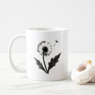 Caneca De Café Dente-de-leão Minimalista – Design da Natureza com