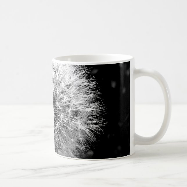 Caneca De Café Dente-de-leão preto e branco (Direita)