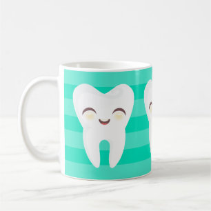 Caneca De Café Dentes bonitos dos desenhos animados - a cerceta
