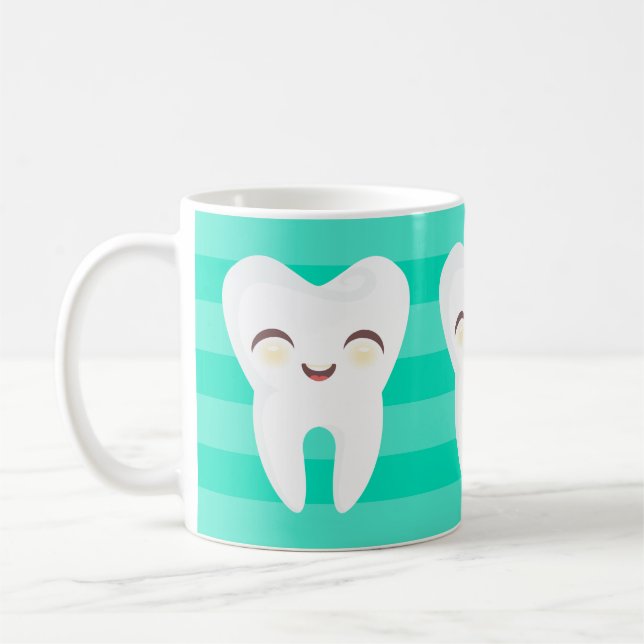 Caneca De Café Dentes bonitos dos desenhos animados - a cerceta (Esquerda)