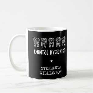 Caneca De Café Dentes de Impressão Leopardo Higienista Dental Pe