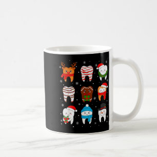 Caneca De Café Dentes de Natal Divertidos Dentista de Natal Denti