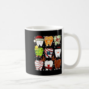 Caneca De Café Dentes de Natal Fofo Dentista de Natal Divertido D
