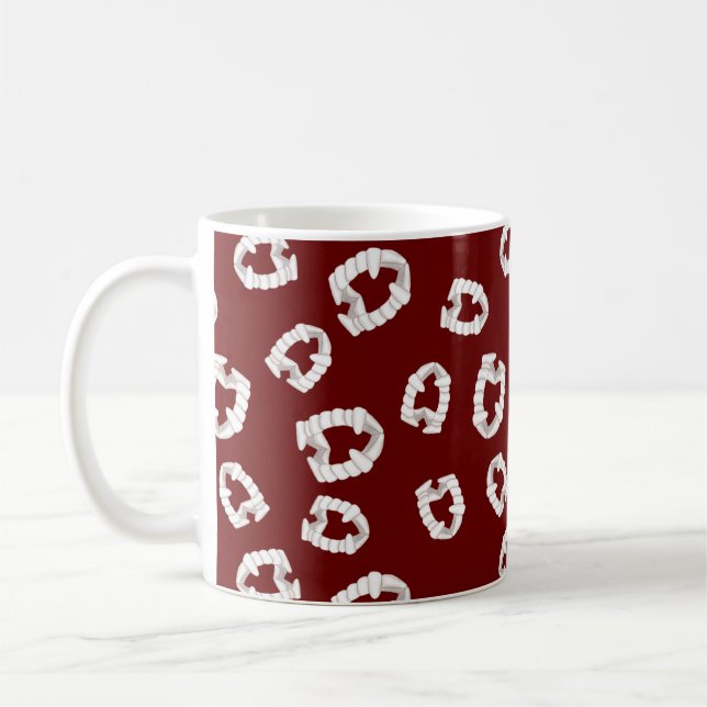 Caneca De Café Dentes de vampiro de plástico - Mug de café de vin (Esquerda)