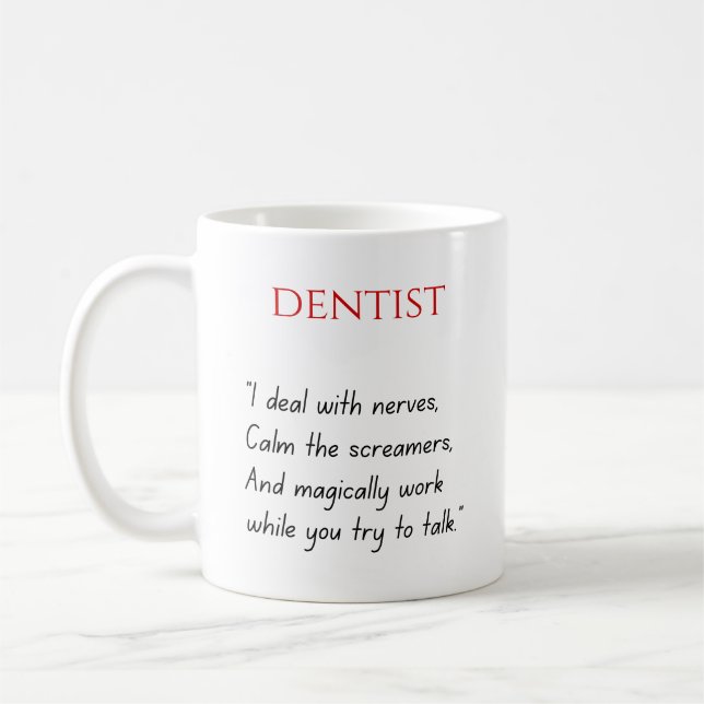 Caneca De Café Dentist Funny Mug (Esquerda)