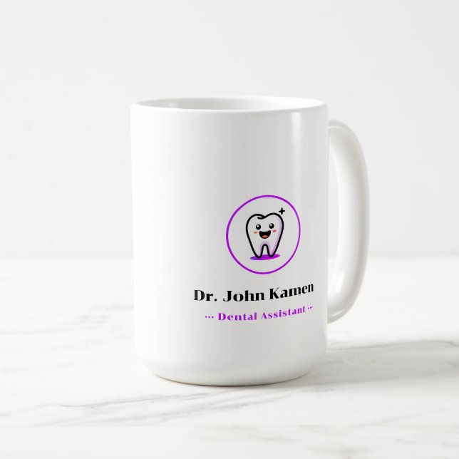 Caneca De Café Dentista | Dentes (Frente Esquerda)