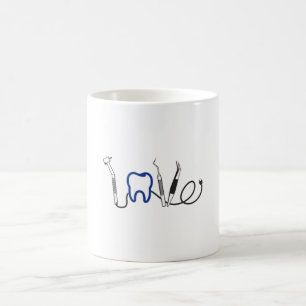 Caneca De Café Dentista Dentes Amor Dentário Amor Dente Adoraria