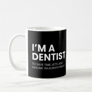 Caneca De Café Dentista Dito de Trabalho Engraçado