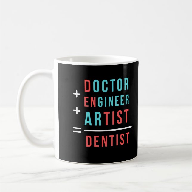 Caneca De Café dentista dizendo: dentista engenheiro (Esquerda)