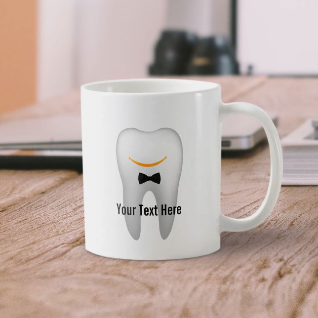 Caneca De Café Dentista Hygienist Dental Assistant Sorrindo Dente (Criador carregado)