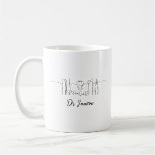 Caneca De Café Dentista Personalizado Nome Personalizado Dent