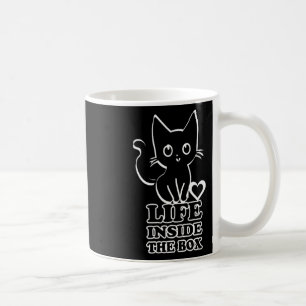 Caneca De Café Dentro da Vida na Caixa - Gato Gatinho Preto
