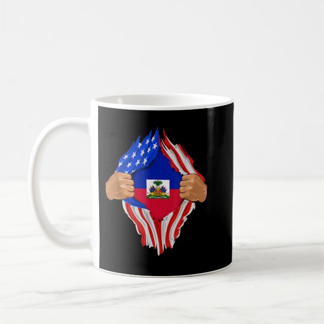 Caneca De Café Dentro de Sangue Haitiano Presente na Bandeira do  (Esquerda)
