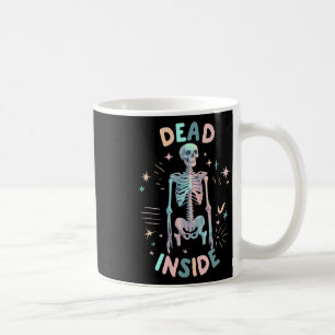 Caneca De Café Dentro Engraçado Esqueleto Casual de Halloween Gra