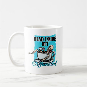 Caneca De Café Dentro morto, Mas Esqueleto Cafeinado Que Ama Cafe