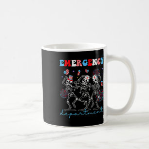 Caneca De Café Departamento de Emergência Dançando Esqueleto E En