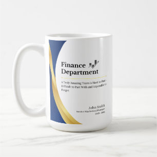 Caneca De Café Departamento de Finanças Personalizado