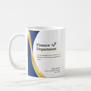 Caneca De Café Departamento de Finanças Personalizado