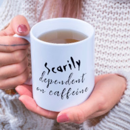 Caneca De Café Depende Assustadoramente Do Café Halloween Coffee 