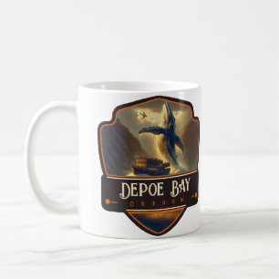 Caneca De Café Depoe Bay, Oregon Antigo