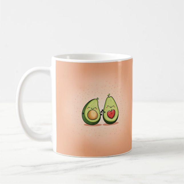 Caneca De Café Depoimento do Dia de os namorados Avocado (Esquerda)